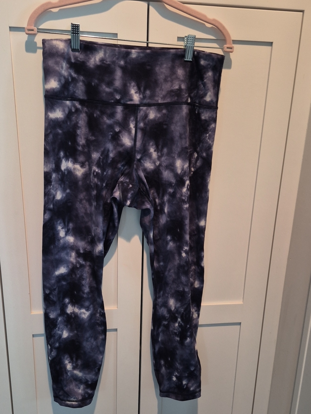 Womens Banana Republic Navy Tie-Dye 7/8 Leggings Size L